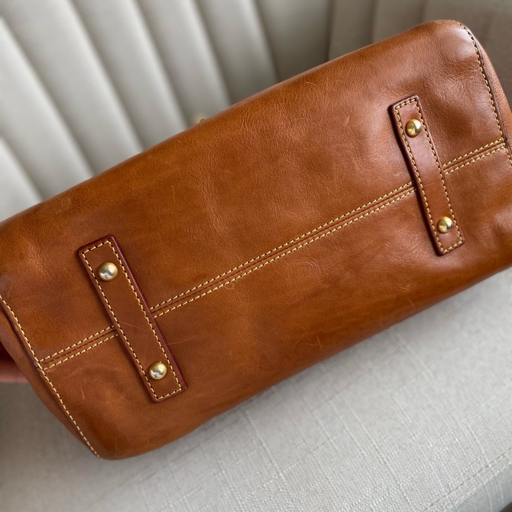 Dooney & Bourke FLORENTINE Hobo Handbag -LIBBY LEATHER INTERIOR Natural Brown - Picture 7 of 12